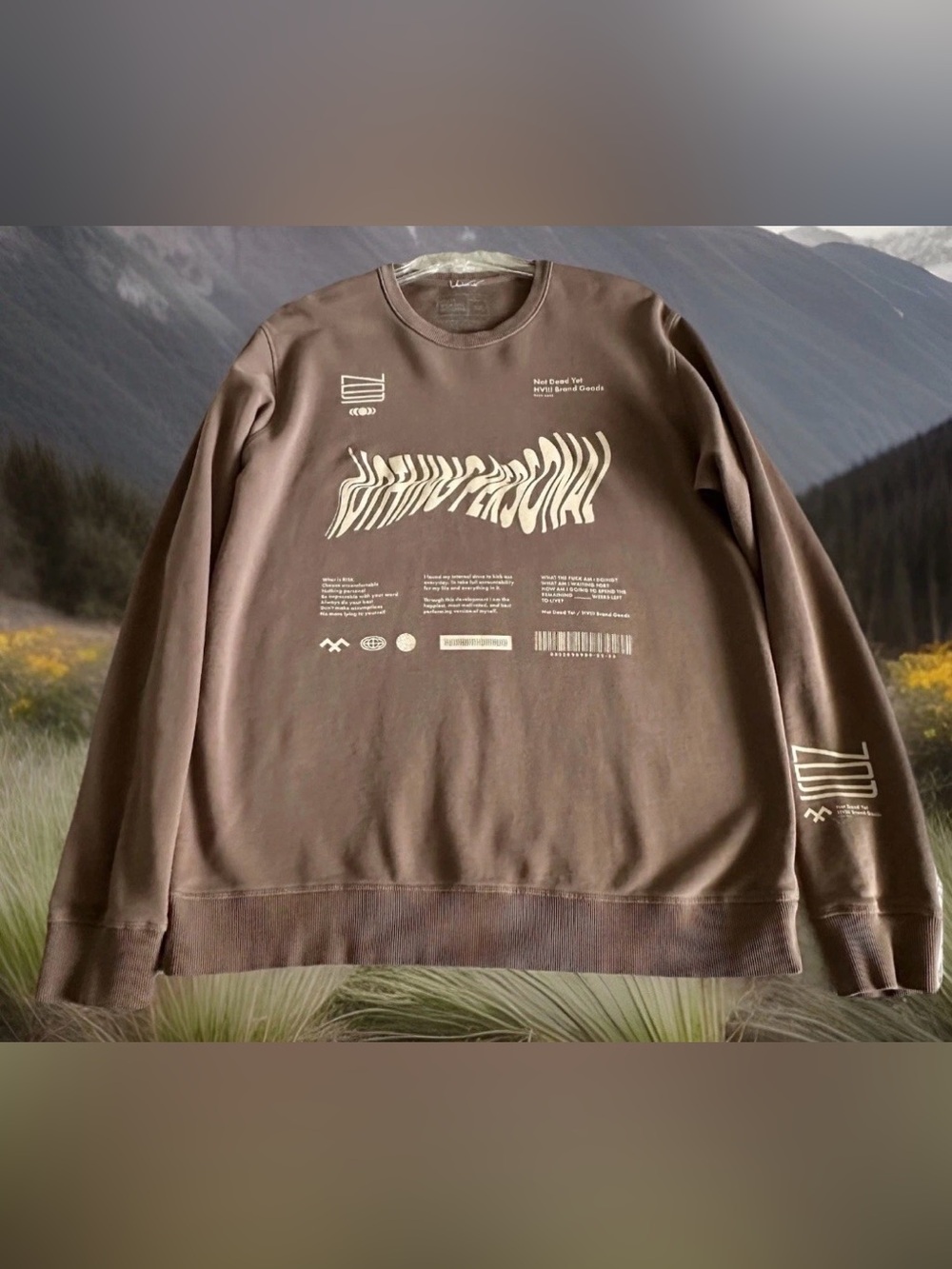 Not Dead Yet NDY HVIII Brand Goods Crew Neck Sweatshirt Nothing Personal XXXL 3X